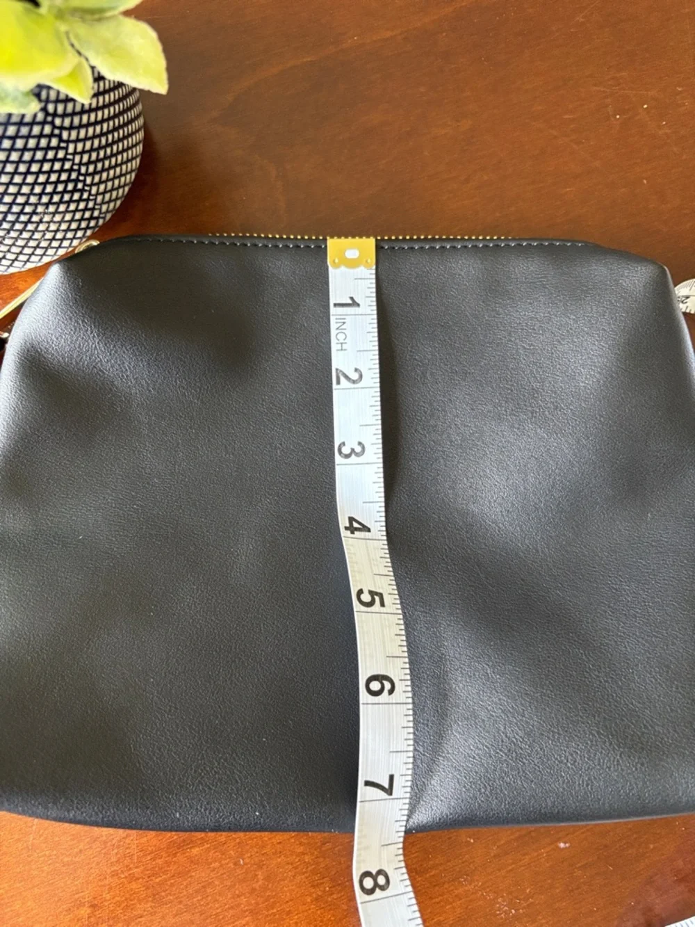 STEVE MADDEN Black Pouch with Gold Hardware